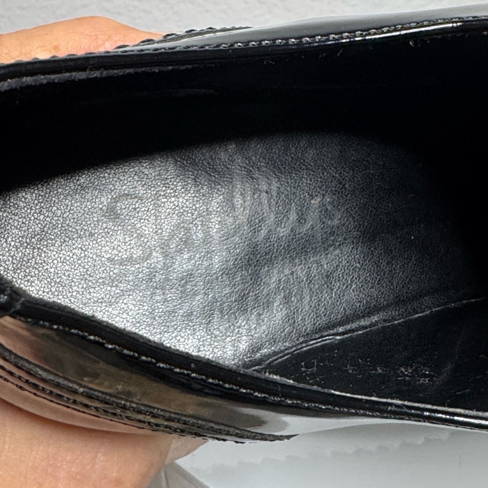 SHELLYS LONDON TOMMY BLACK PATENT PLATFORM OXFORDS - Picture 13 of 15